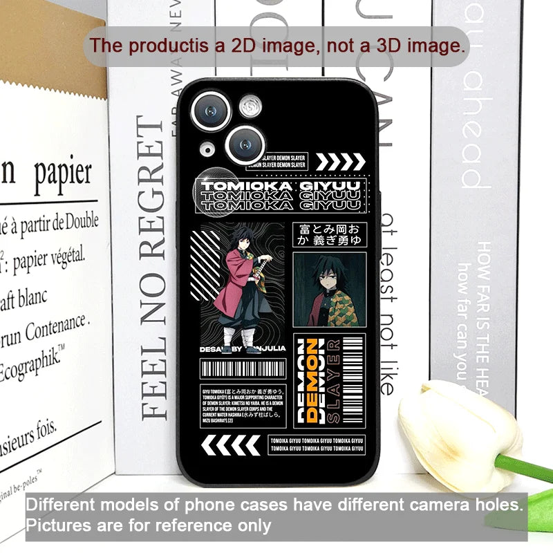 Cartoon Anime Demon S-Slayer Phone Case for IPhone 16 12 11 14 13 15 Pro Max Mini X XS MAX XR SE2 7 8 14Plus Silicone Soft Cover
